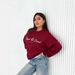 Oversized Casual Pullover Hoodie With Letter Print - Fleece Lined Warm Sweatshirt For Women, Loose Fit, Long Sleeve, Streetwear Fashion_ecoleips.com