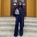 Women’s High-Neck Asymmetrical Top & Wide-Leg Pants Set – Minimalist Casual Outfit For Effortless Chic_ecoleips.com