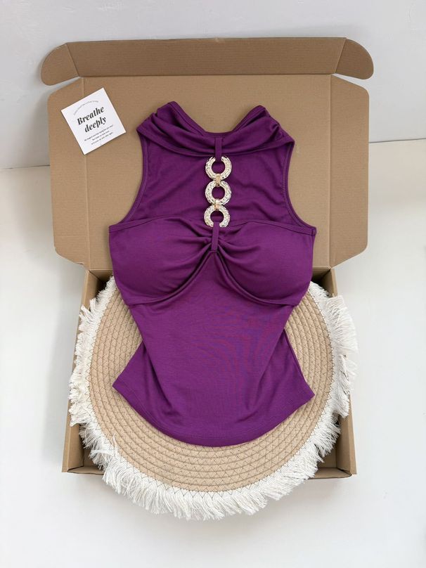 Pure Desire Style Sexy Hot Girl Round Neck Halter Camisole With Chest Pad High-end Summer Inner Wear Beautiful Back Top_ecoleips.com