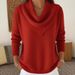 Women's Solid Color Long Sleeve Top Sweater Autumn Winter New_ecoleips.com