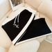 Women's Clothing Gold Gradient Letter Print Fashion Set Summer New Short Sleeve Clothing_ecoleips.com