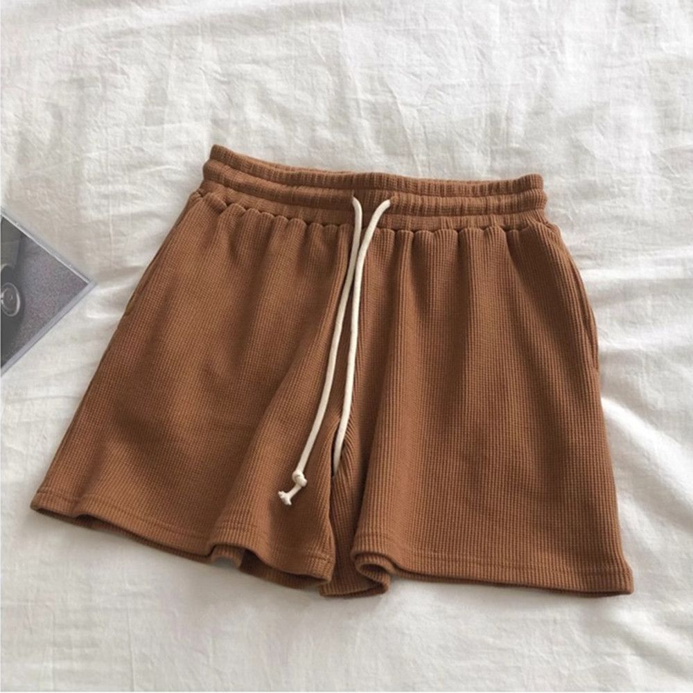 Women's Clothing Solid Color Sports Wide Leg Shorts For Women Summer New High Waist Loose Straight Casual Three Quarter Shorts Hot Pants_ecoleips.com