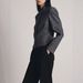 2026 New Women's Clothing Dark Gray Stand-up Collar Waist Curved Hem Short Jacket Minimalist Commuter Style Fashion Jacket_ecoleips.com