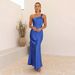 2025 European American Cross-border Women's Fashion New Style Slit Dress, Stylish And Sexy, Backless, Solid Color,_ecoleips.com