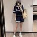 Women's Polo Collar Sports Fashion Set High-End Korean Style Summer Outfit Loose Short-Sleeved Top And Shorts Two-Piece Set_ecoleips.com