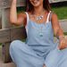 Fashion Loose Fitting Casual Solid Color Overalls Women's Suspender Jumpsuit_ecoleips.com