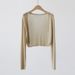 K Knitted Cardigan Jacket, Women's Shawl, Sun Protection Outer Layer, Thin Design, Camisole, Air-conditioned Shirt, Hood, Short Top_ecoleips.com