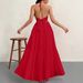 2025 Independent Station Cross-Border European And American Women's Clothing Halter Neck Lace-Up Dress_ecoleips.com