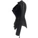 K Gothic Style Women's New European And American Style Shoulder Shrugs, Rivets, Slim Fit, Waist Cinched Motorcycle Leather Jacket_ecoleips.com