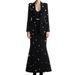 2026 New European American Celebrity Fashion Sequin Color Block Blazer And Fishtail Long Skirt Set_ecoleips.com