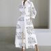Women's Clothing Women's Wear Simple Long Sleeved Printed Fashionable Shirt Dress_ecoleips.com
