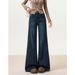 Dark Blue High-waisted Jeans Women, 2025 New Model For Autumn, Spring, Summer, Stretchy And Not Tight-fitting, Slightly_ecoleips.com