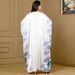 Muslim Dress Women Elegant Muslim Abaya Dress – Floral Print Batwing Sleeve Maxi Dress, Modest & Versatile For Prayer, Travel & Special Occasions_ecoleips.com