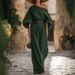 New Women's Fashion Off-Shoulder Top And Wide Leg Pants Two-Piece Set American Style_ecoleips.com