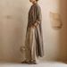 Women's Casual Floral Print Shirt And Wide-Leg Pants 3-Piece Set, Loose Fit Comfort Outfit For Daily Wear_ecoleips.com