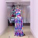 Elegant Printed Sleeveless Banquet Dress for Women Pleated Cross Border INS European And American Style 2026_ecoleips.com