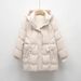 Pinghu Thickened Fashion Simple Hooded Warm Fashion Winter Jacket Bread Clothing Medium And Long Loose Down Jacket_ecoleips.com