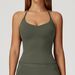 Women's Quick Drying Cross Back Yoga Vest Style Fitness Top For Outdoor Running Sports_ecoleips.com