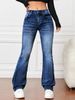 Cross-Border Exclusive Independent Station European And American Women's Fashion New High-Waisted Flared Jeans_ecoleips.com