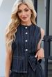Women's Clothing Summer New Striped Casual Denim Shorts Suit_ecoleips.com