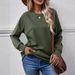 Women's Crew Neck Long Sleeve Pocket Sweatshirt_ecoleips.com
