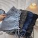 Women's High-Waisted Slim Fit Denim Shorts Summer A-Line Trendy Drawstring Elastic Hot Pants Fashionable And Sexy_ecoleips.com