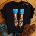 European American Cross-border Foreign Trade Women's Short-sleeve T-shirt With High-heeled Shoe Pattern And Round Neck_ecoleips.com
