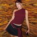 European American Women's Sleeveless One Shoulder Fitted Top Spring Summer 2025 Fashion Sexy Waist Cinching Belted Wholesale Export_ecoleips.com