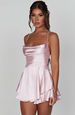 K New Sexy Slim Fit And Slimming Backless Solid Color Suspender Dress Short_ecoleips.com