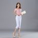2025 Summer New Korean Style Candy-Colored Slim-Fit Denim Cropped Pants Women, Small-Foot Pants, Women's Clothing For_ecoleips.com