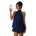 2026 European And American Fashionable Slim-Fit Sexy Backless Halter Neck Waist-Cinching Women's_ecoleips.com