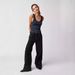 Women's Clothing Retro Washed Mid Waist Slim Curling Loose All Match Straight Jeans_ecoleips.com