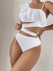 Women's Clothing Sexy One-Piece Bikini Swimsuit With Lace Trim Single Shoulder Mesh Hollow Out Swimwear_ecoleips.com