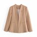 Cross-border Wholesale European And American Women's New Solid Color Blazer Jacket For Autumn A8GS66075A British Style_ecoleips.com