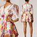 Summer Fashion V Neck Printed Slim Skirt Dress Women's Clothing European American Style Resort Wear_ecoleips.com