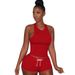 3147 European American Plus-size Women's Clothing, Street Style Breathable And Sweat-absorbing Sports Pants Two-piece_ecoleips.com