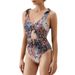 Retro One Piece Swimsuit Export Sexy Print Mesh Long Pants Suitable For Spring/Summer/Autumn_ecoleips.com