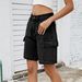 Women's Washed Denim Cargo Shorts Streetwear Mid-Length Summer Shorts Trendy Comfortable Multi-Pocket Design_ecoleips.com