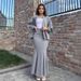 Women's Slim Fit Two Piece Set Autumn Casual Solid Color Sweatshirt Cardigan With Fishtail Bodycon Skirt_ecoleips.com