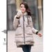 Women's Clothing Plus size down cotton jacket fat MM student maternity wear medium and long cotton coat female 200 catties loose cotton jacket_ecoleips.com