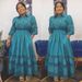 Vintage-Inspired Lace Trim Blouse & Flared Skirt Set Romantic Puff Sleeve Dress Outfit (Polyester Blend, Geometric Embroidery, Plus Size Inclusive)_ecoleips.com
