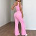Cross-border European And American Sporty Hot Girl Style Straight-cut Sexy Tank Top Set, Women's Clothing 2025_ecoleips.com