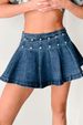 2025 Summer Style Hot Girl Studded A-line Pleated Women's Denim Skirt 8947_ecoleips.com