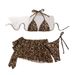 Women's Sexy Backless Bikini Set with Pleated Skirt 3 Piece Swimwear for Beach And Hot Spring_ecoleips.com