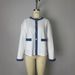 Elegance Women's Long Sleeved Short Jacket Autumn Fashion Furry Denim Color Block Trim_ecoleips.com