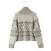 "Elegant Jacquard Knit Cardigan For Women - Soft Loose Fit Long Sleeve Sweater, Versatile Autumn Layering Piece"_ecoleips.com
