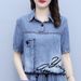 2025 New Denim Casual Professional Suit For Women Summer Belly Covering Slimming Thin Seven-point Wide-leg Pants_ecoleips.com