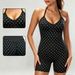 Seamless Dot Print Yoga Set, High-Waisted Workout Leggings & Racerback Sports Bra, Tummy Control Fitness Outfit For Women_ecoleips.com