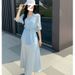 2025 Spring Summer New Style Tummy Control Slimming Tencel Waist Shirt Strap Satin Dress Two-Piece Set For Women_ecoleips.com