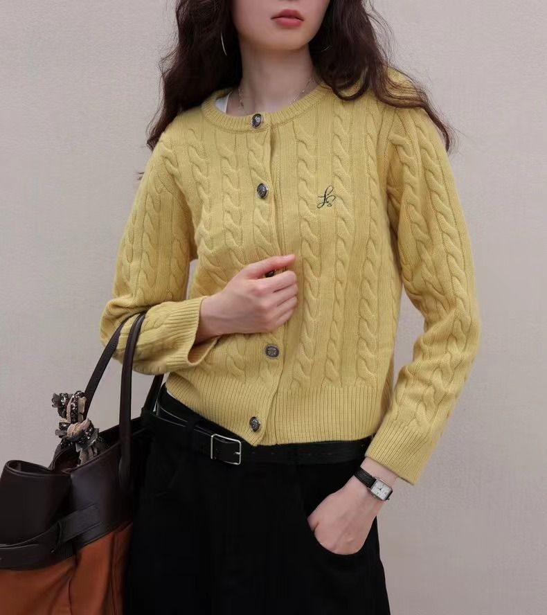 Australian Merino Wool Cable Knit Cardigan – Petite-Friendly Cropped Length With Honeycomb Stitch, Softest Wrap For Cool Weather_ecoleips.com